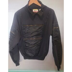 Vintage Cotler Mens Or Womens L/XL Black 70s Pullover Zippers Motorcycle Street